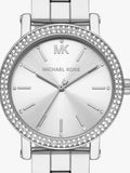 Michael Kors Corey watch 38mm studded bracelet silver - British product