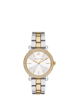 John Lewis Michael Kors Corey Women's Two-Tone Studded Bracelet Strap Watch- Buy online at McGrocer