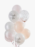 Bride-Themed Latex Balloons Pack of 12, 30cm Inflated