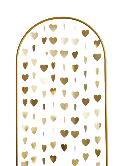 John Lewis Golden Hearts Hanging Backdrop for Party and Photo Decor- Buy online at McGrocer