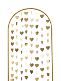 Hootyballoo golden hearts hanging backdrop for parties, UK version