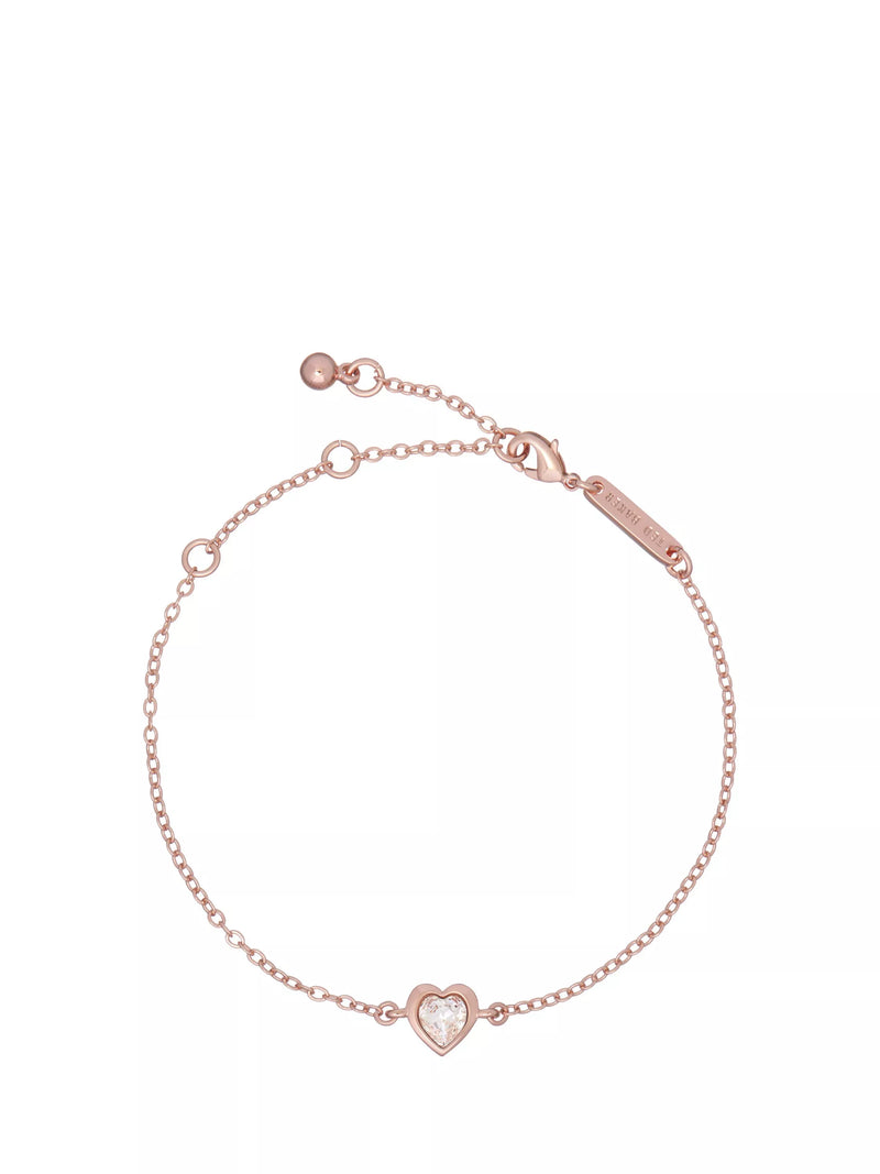 Ted Baker bracelet crystal heart adjustable 20cm, imported from the UK