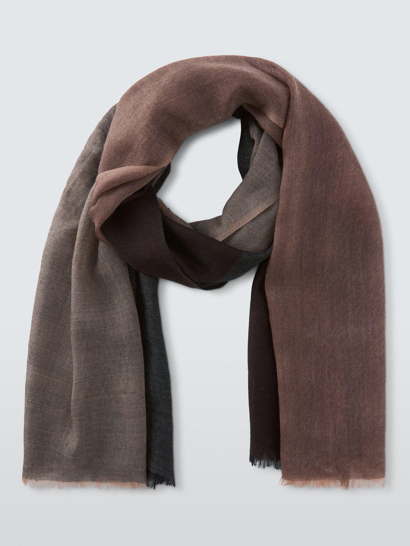 John Lewis wool scarf colour block design 70x180cm - British product