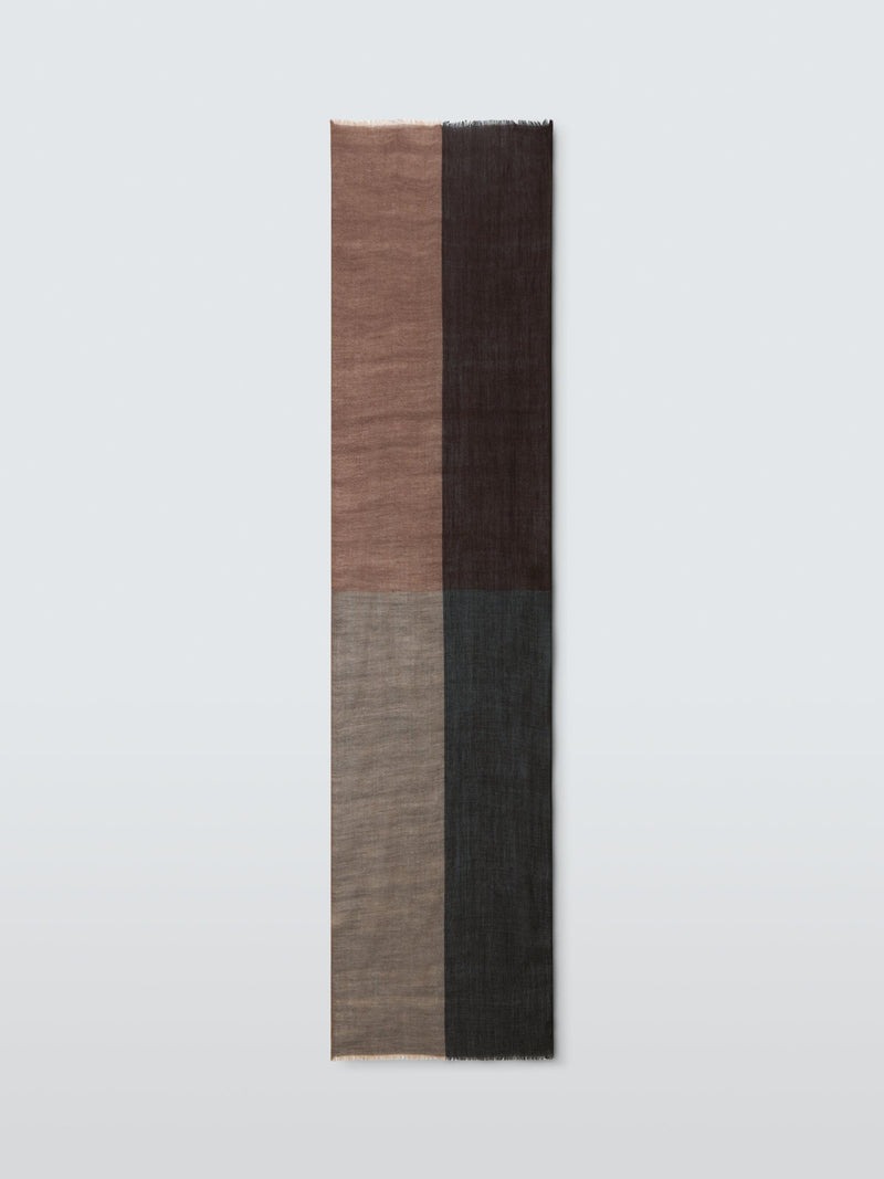 John Lewis wool scarf colour block design 70x180cm - British product