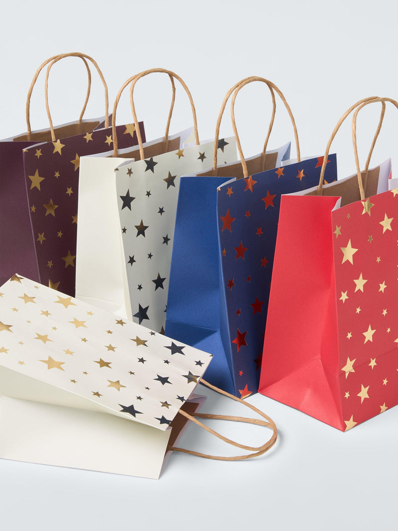 John Lewis star gift bags pack of 5 (British brand)