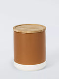John Lewis Gloss Dipped Stoneware Kitchen Storage Jar with Bamboo Lid, 550ml