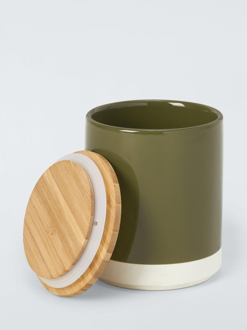 John Lewis gloss dipped stoneware kitchen storage jar 550ml, imported from the UK