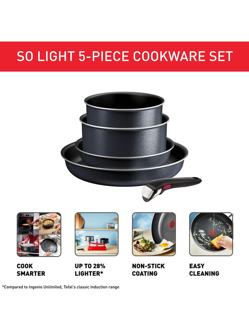 Tefal SoLight non-stick pan set 5-piece, imported from the UK