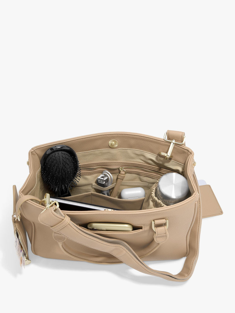 Stackers faux leather small handbag Camel - British product