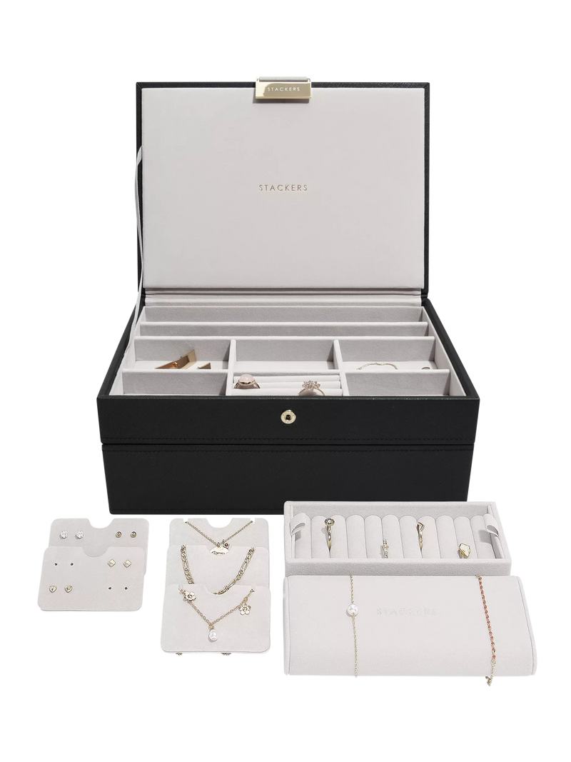 Stackers Faux Leather Classic Jewellery Box Set