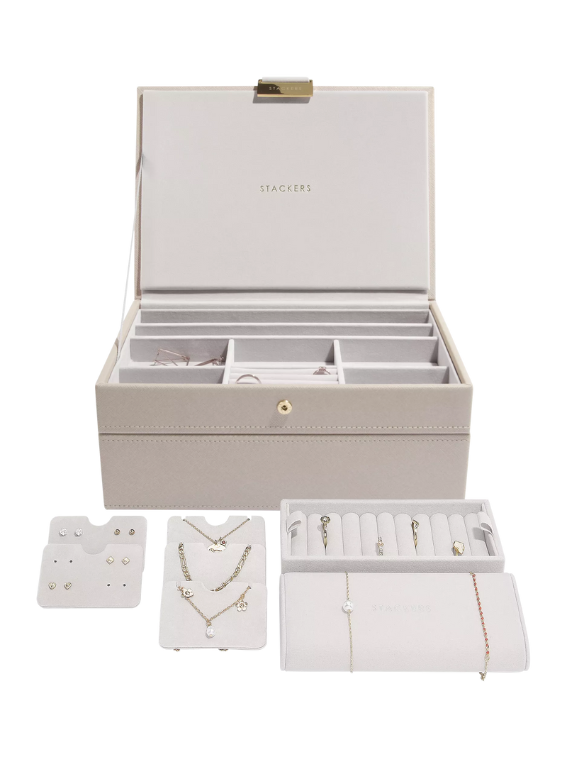 Stackers Faux Leather Classic Jewellery Box Set