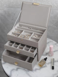 Stackers faux leather classic jewellery box 2-drawer set, UK version