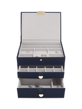 John Lewis Stackers Faux Leather Classic Jewellery Box 2-Drawer Set- Buy online at McGrocer