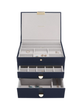 Stackers faux leather classic jewellery box 2-drawer set, UK version