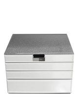 John Lewis Stackers Glass 4 Layer Jewellery Box, Ombre Graphite- Buy online at McGrocer