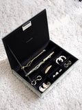 Stackers 4 layer glass jewellery box Ombre Graphite, UK version