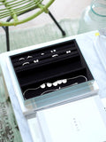 Stackers 4 layer glass jewellery box Ombre Graphite, UK version