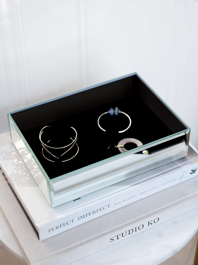 Stackers 4 layer glass jewellery box Ombre Graphite, UK version