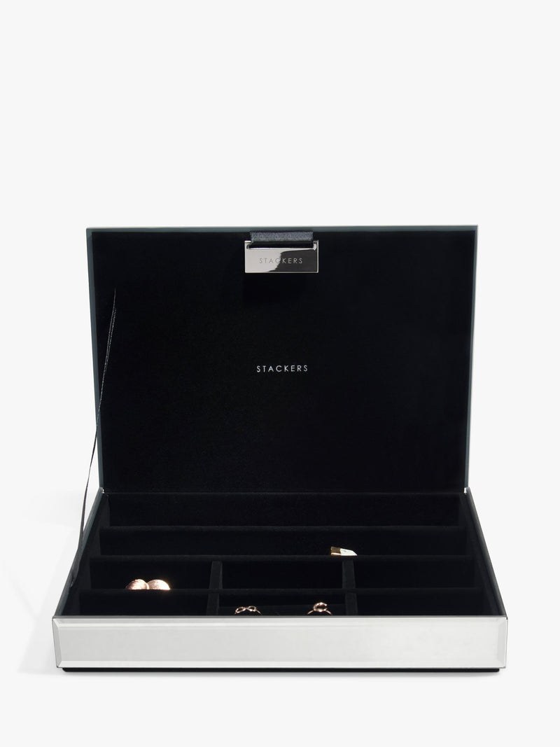 Stackers 4 layer glass jewellery box Ombre Graphite, UK version