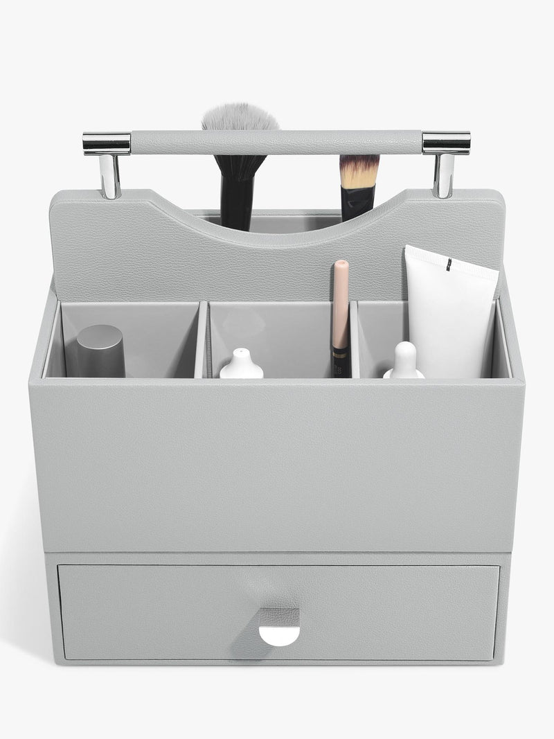 Stackers blush pink cosmetic organiser with drawer, imported from the UK
