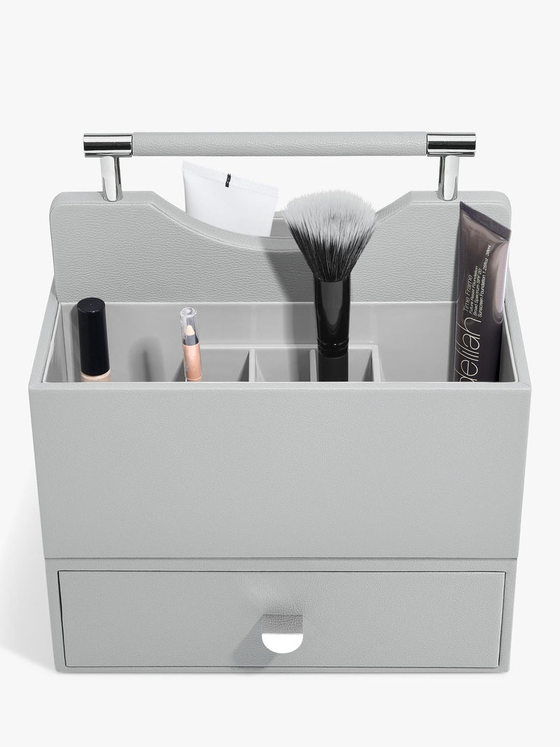 Stackers blush pink cosmetic organiser with drawer, imported from the UK