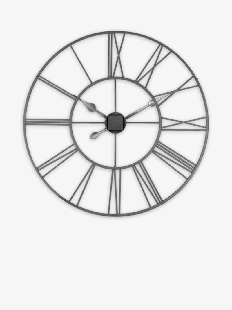 Thomas Kent skeleton outdoor wall clock 83cm grey, imported from the UK