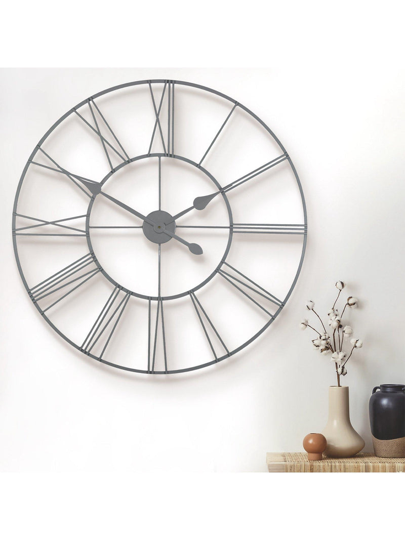 Thomas Kent skeleton outdoor wall clock 83cm grey, imported from the UK