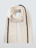John Lewis contrast stitch scarf natural (British brand)
