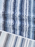 John Lewis plush stripe bath mat blue 50x80cm, imported from the UK