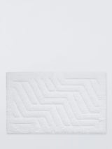 John Lewis John Lewis Sculpted Bath Mat White 50x80cm- Buy online at McGrocer