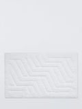 John Lewis sculpted bath mat white 50x80cm, UK version