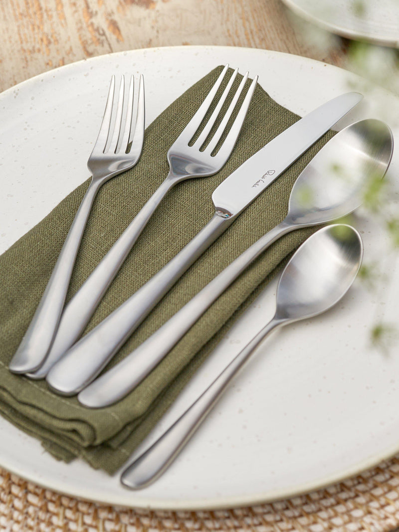 Robert Welch Kingham stainless steel cutlery set 56-piece, imported from the UK