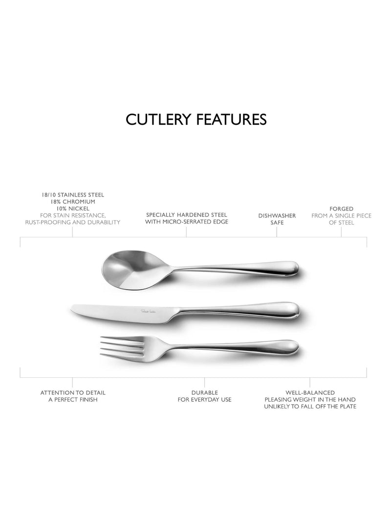 Robert Welch Kingham Bright cutlery set 84 piece, UK version