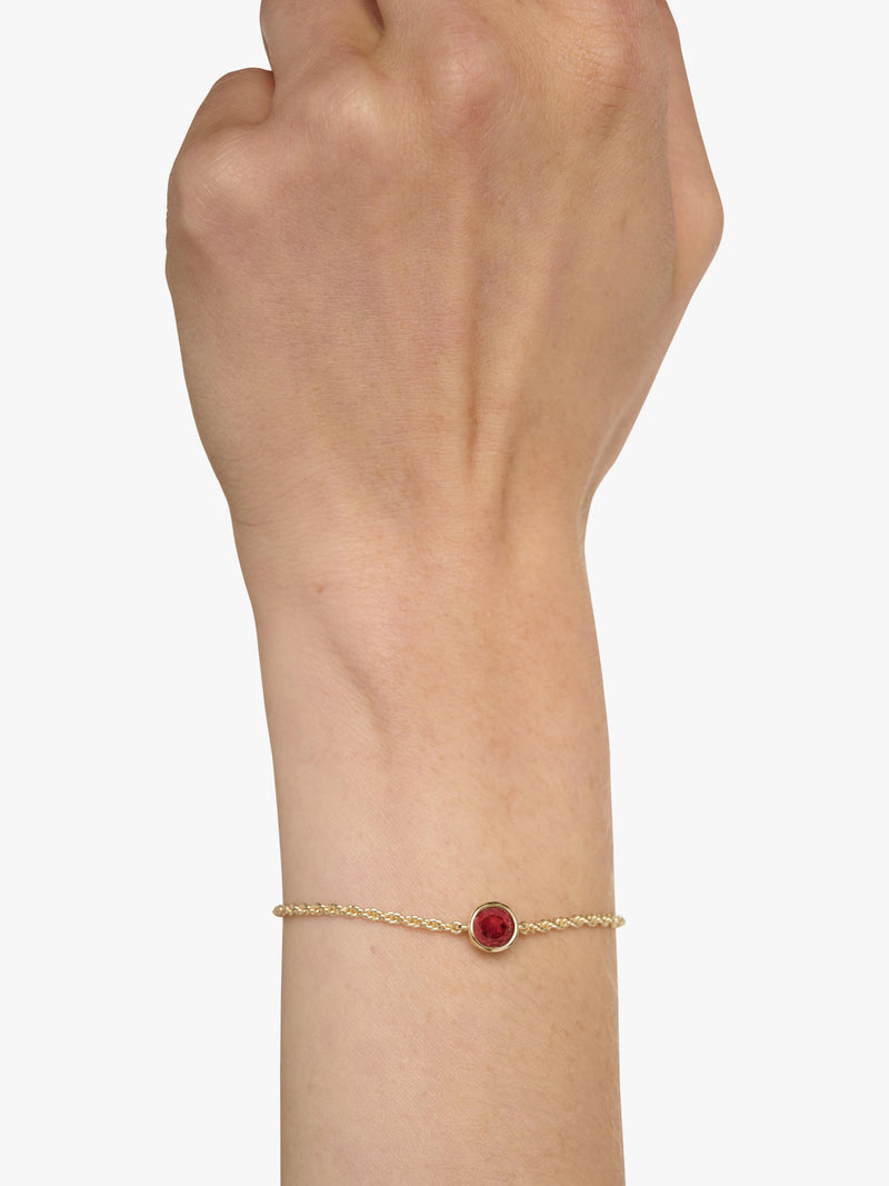 Tutti gold garnet birthstone bracelet imported from the UK