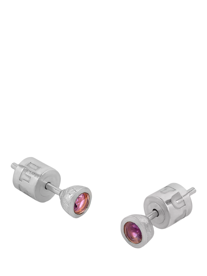 Tutti Birthstone Stud Earrings Silver