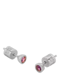 Tutti Birthstone Stud Earrings Silver