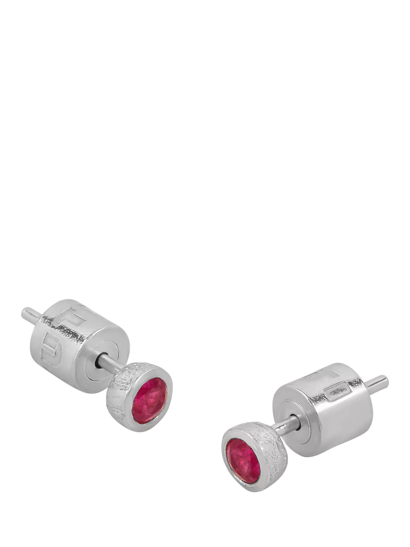 Tutti Birthstone Stud Earrings Silver