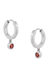 John Lewis Tutti Birthstone Hoop Earrings Silver- Buy online at McGrocer