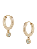 Tutti Garnet Birthstone Hoop Earrings, Gold