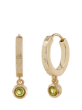 Tutti Garnet Birthstone Hoop Earrings, Gold