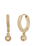 Tutti Garnet Birthstone Hoop Earrings, Gold