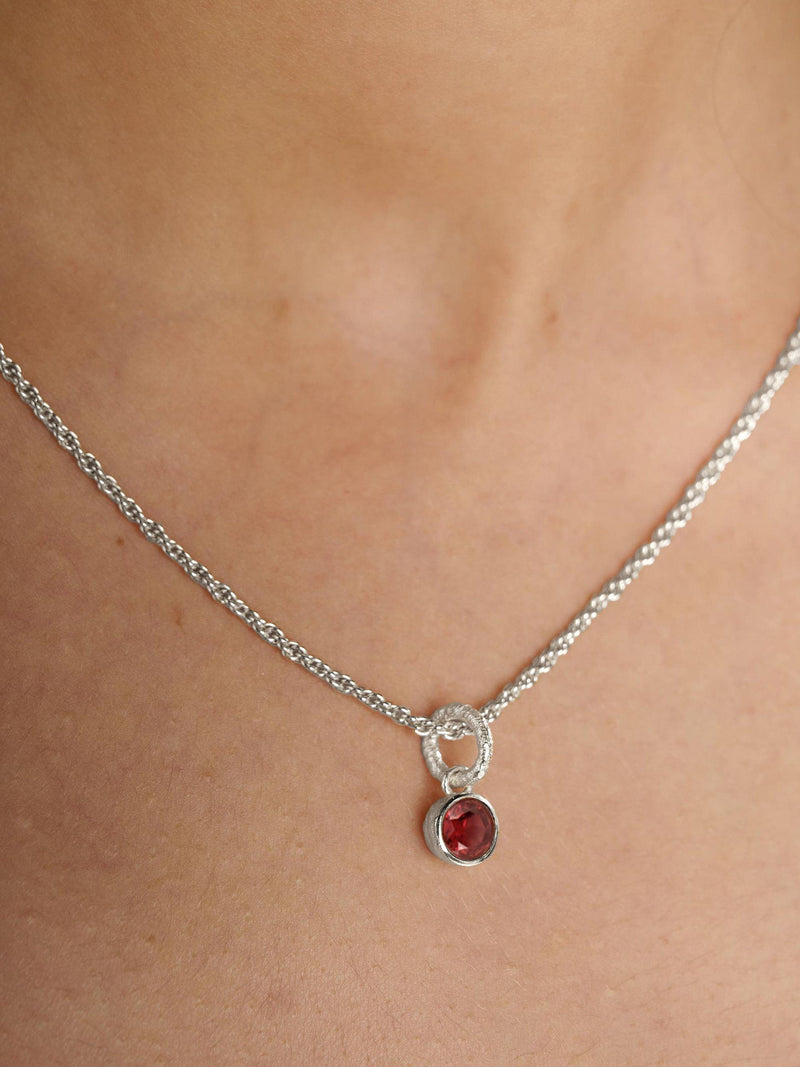 Tutti Birthstone Necklace Silver, imported from the UK