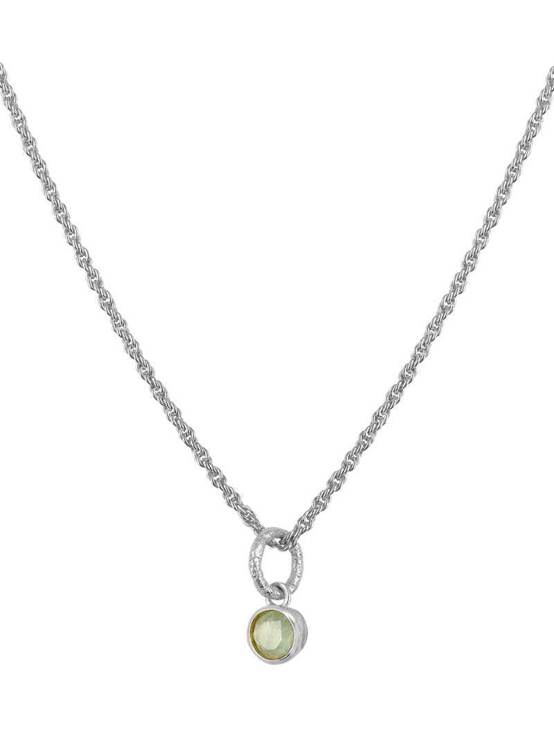 Tutti Birthstone Necklace Silver Pendant, 45cm