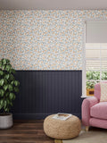 John Lewis Marlow Trail wallpaper Avocado Ochre roll, UK version