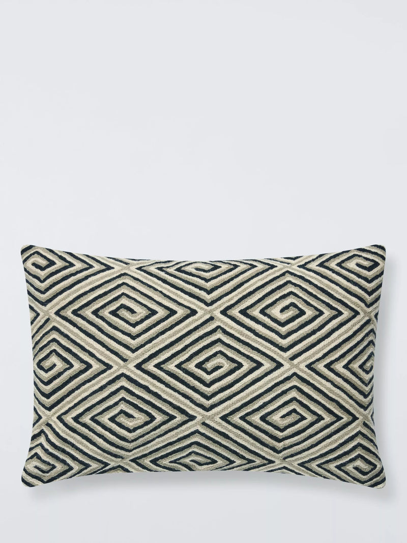 John Lewis black geometric cushion 40x60cm (British brand)