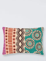 John Lewis John Lewis Global Medley Cushion Jade Multi 40 x 60 cm- Buy online at McGrocer