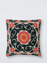 John Lewis John Lewis Kasbah Wool Embroidered Cushion, Black- Buy online at McGrocer