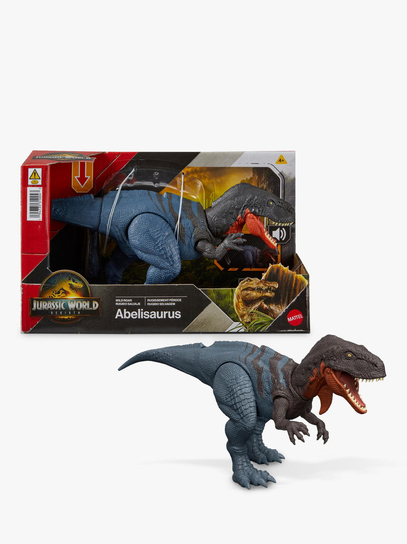 12-Inch Posable Abelisaurus Dinosaur Toy with Roar and Chomp Action