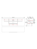 Tom Schneider Surge media unit natural walnut 150cm, UK version
