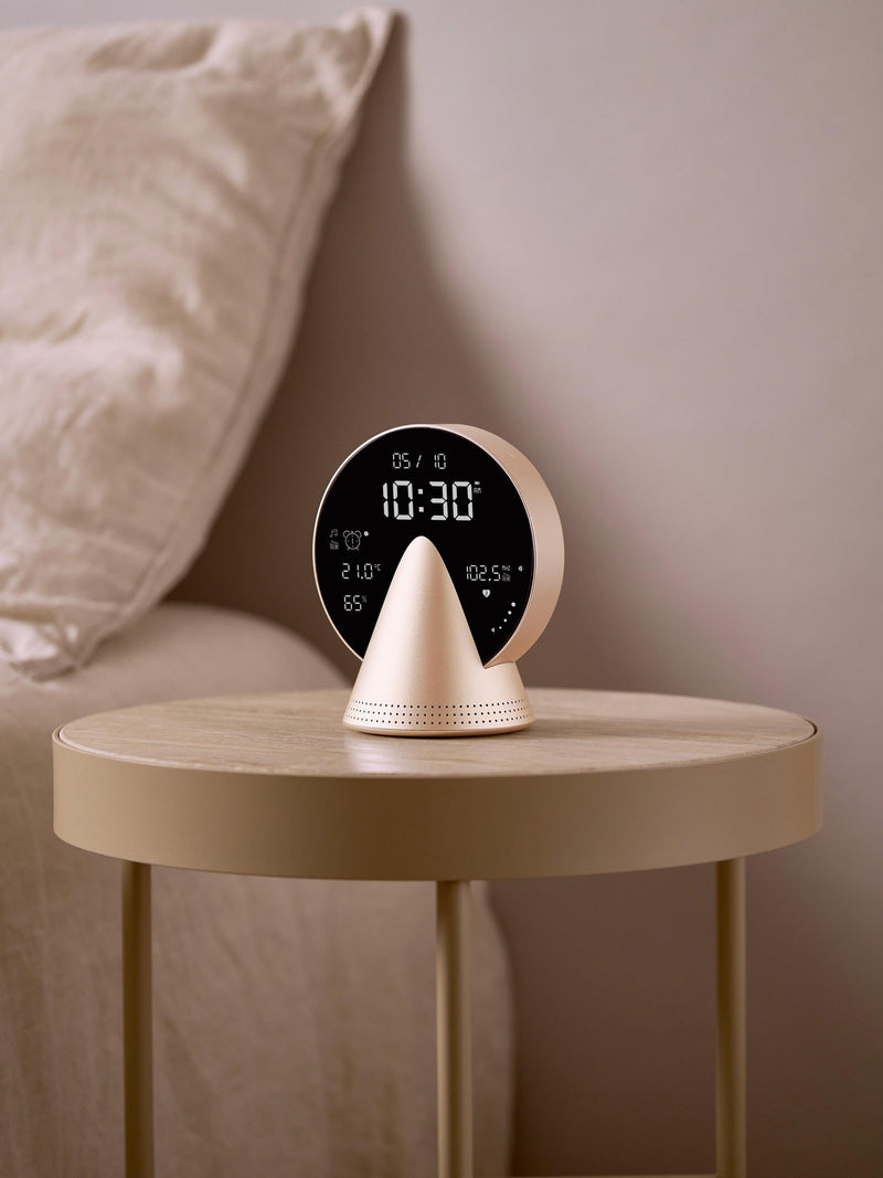 Lexon Conic digital alarm clock with FM radio and Bluetooth speaker - British product